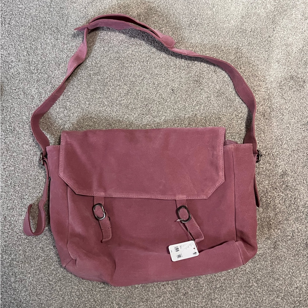 Free people suede messenger bag